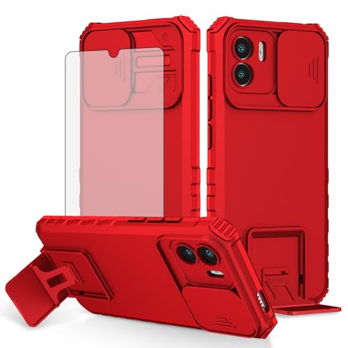 Coque Redmi A2 anti-choc avec béquille et verre trempé inclus