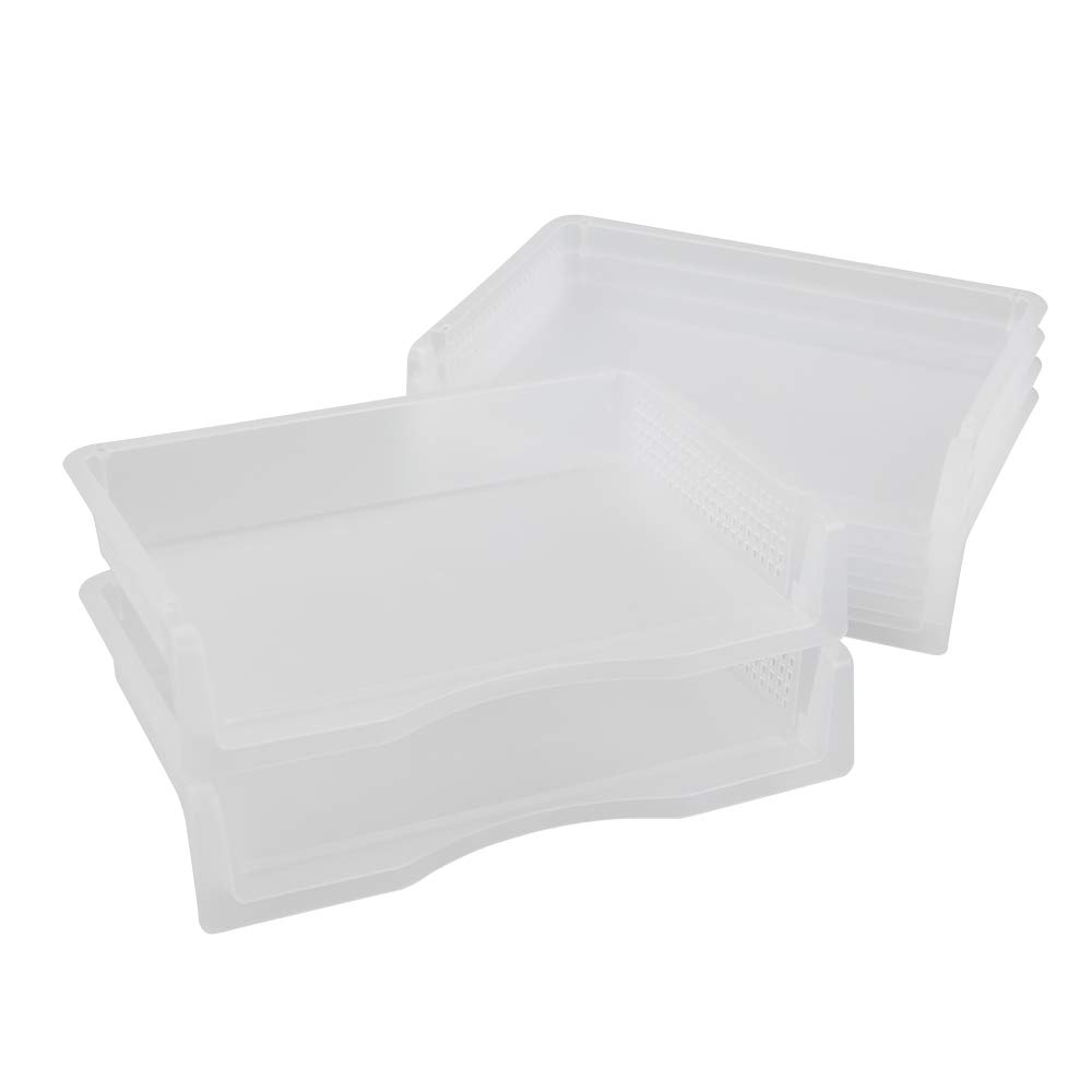 Kiddream 6 Tier Clear Desk Letter Tray, Stackable Paper Tray