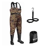 OXYVAN Chest Waders with Boots for Men & Women, Nylon/PVC Lightweight Fishing Wader with Boots Hange