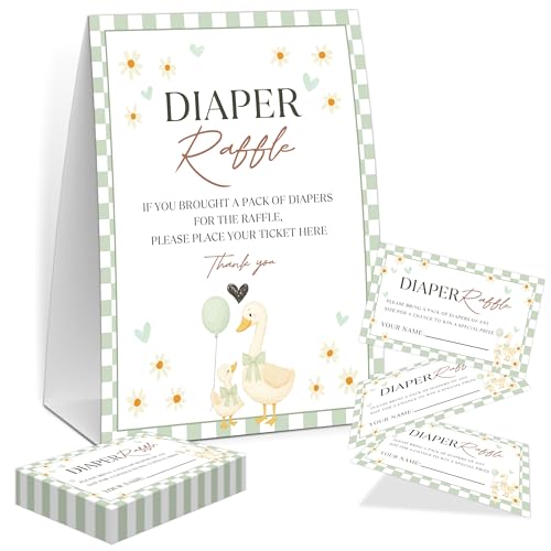Goose Baby Shower Diaper Raffle, Baby Shower Game, Include One