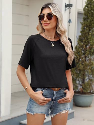 EADINVE Womens Half Sleeve T Shirts Crew Neck Summer Tops Fashion Tee Casual Basic Comfy Outfits Clothes2