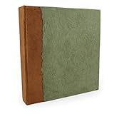 Nepali Namaste Writing & Prayer Journal with Handmade Vintage Lokta Paper & Vegetable-Dyed Hardcover, Made in the Himalayas of Nepal, 6x6 inches, Sage