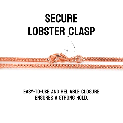 Pure Copper Italian Round Snake Chain Necklace for Men & Women, Solid Copper Statement Jewelry Gift, Multiple Lengths (16–26 Inch)4