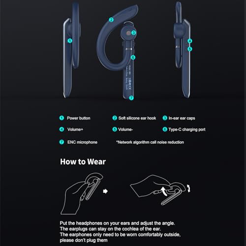 Auricular Bluetooth inalámbrico para un solo oído miniatura 6
