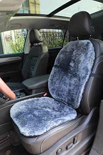Genuine Sheepskin Car Seat Covers Shearing Car Seat Covers Sheepskin Wool Detachable Premium Car Seat Cover (1 Pack, Gray) #TOP2