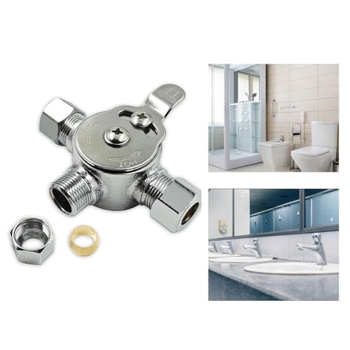 Mélangeur manuel 3/8" en laiton durable avec 2 connecteurs pour installation d'eau chaude - 4