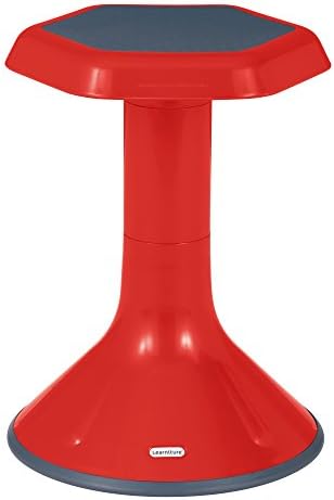Learniture Active Learning Chair/ Stool, 18" H, Red, LNT-3046-18RD