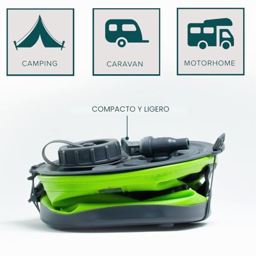 Miniatura 4 de Colapz Garrafa De Agua 2 En 1 Con Grifo Cubo Plegable De 8l Para Camping, Caravaning, Camper Y Hogar Bidón Ligero, Hermético Y Portátil Con Bolsa De Transporte