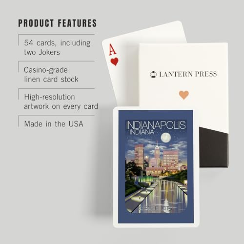 Baraja Póker 52 Cartas Indianapolis Indiana Fotografía miniatura 3