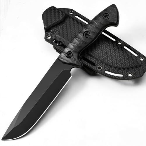Plys Fixed blade knife, Full Tang Fixed Blade Survival Camping Knife for Outdoor Hunting, Bushcraft, Camping and Fishing
