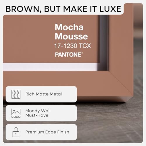 Homeforia 8x24 Mocha Panoramic Picture Frame, High-End Metal, Glass by Homeforia - Image 2