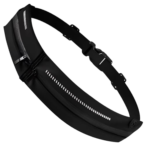 RaceFuel Cinto de corrida para telemóvel, bolsa de cintura desportiva, para corrida, praticar desporto, fitness, adequado para todos os smartphones, preto, tamanho único, cinto de corrida com dois,