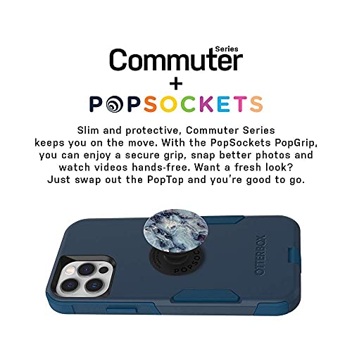 Bundle: Otterbox Commuter Series Case For Iphone 12 & Iphone 12 Pro - (Bespoke Way) + Popsockets Popgrip - (Blue Marble) #TOP5