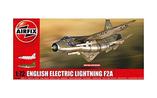 Airfix Model Airplane Kit Gift Set - A04054A English Electric Lightning F.2A, Plastic Plane Model Kits for Adults & Kids 14+, Skill Level 2, 1:72 Scale WW2 Military Aircraft Models for Beginners