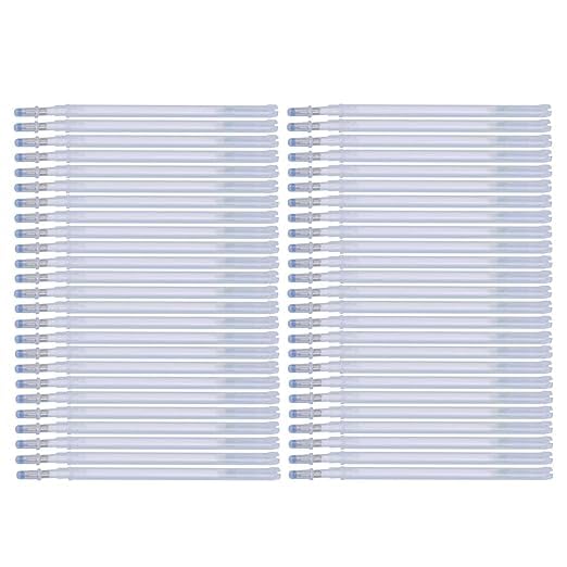 Gemsy 50pcs Heat Erasable Fabric Refills Patchwork Marking Sew Pens High Temperature Disappearing Ink Fabric Markers for Embroidery Cross Stitch Hand Craft- White Color 2