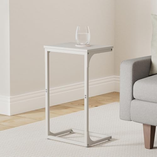 C-Shaped End Table for Living Room or Bedroom