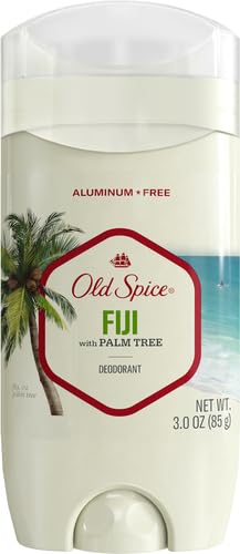 Image of Old Spice Aluminum Free Deodorant for Men, 24 /7 Lasting Freshness & Long Lasting Scent, 24 /7 Sweat & Odor Protection, Fiji with Palm Tree + Coconut Scent, 3.0 oz (Pack of 12)