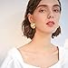 HESSAWELL Gold Matte Stud Earrings Half-ball Brushed Button Earrings for Women Fashion Vintage Drop Earrings