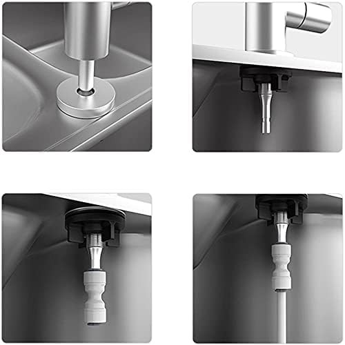 Grifo con Filtro de Agua Potable para Fregadero de Cocina, Giratorio 360°, Sistema de ósmosis inversa, purificador de Agua para Fregadero, Acabado Cepillado, fácil instalación.