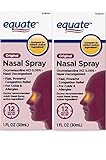 Equate - Original Nasal Spray - Oxymetazoline Hydrochloride 0.05% ( Compare to Afrin) - Nasal Decongestant - 1 oz (Pack of 2)