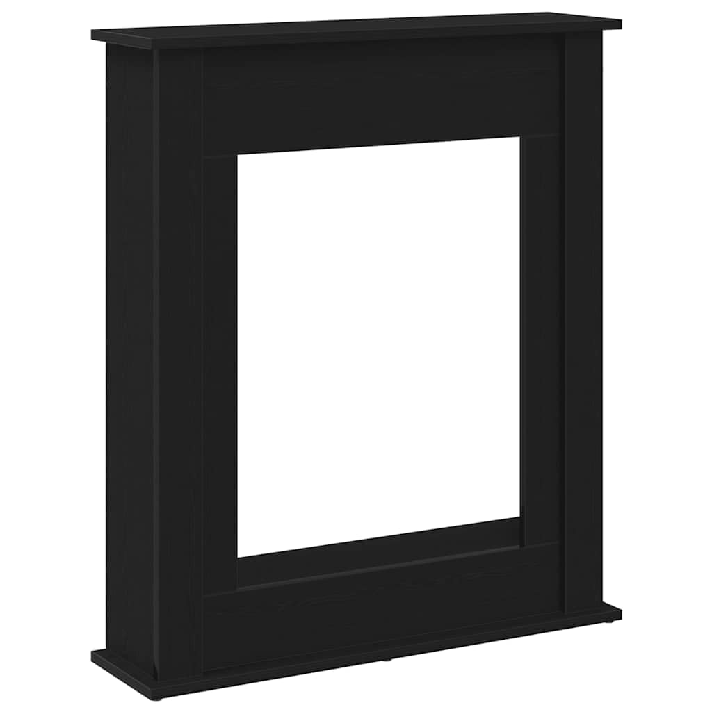 Vidaxl Black Oak Fireplace Surround 75X20x87.5 Cm Engineered Wood, Fire Place, Fireplace Mantel, Mantel Surround, Fireplace Frame, Fireplace Console