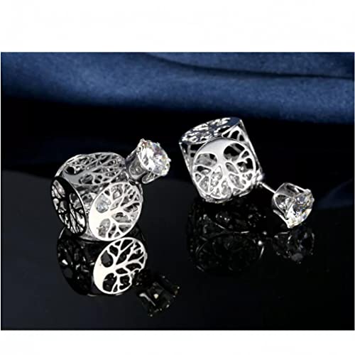 Boucles d'oreilles de goujon en argent sterling AAA puces d'oreilles - 2