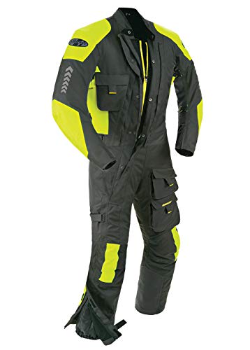 Joe Rocket 1370-4603 Survivor Men's Textile Touring Suit (Black/Hi-Viz Neon, Medium)
