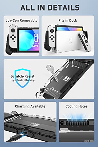 I-Blason Armorbox For Nintendo Switch Oled Case 2021 Dockable Comfortable Grip Protective Anti-Scratch Case Compatible thumb #5