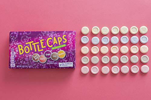 Bottle Caps, The Soda Pop Candy, Cherry, Grape, Root Beer & Orange Flavors, 5 Ounce Movie Theater Candy Box (Pack Of 10) #TOP5