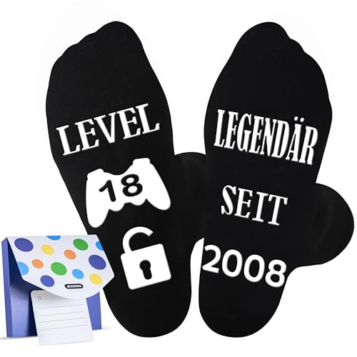 Jeasona 18. Geburtstag Junge Geschenk Socken 18. Geburtstag Junge Geschenkideen Socken 43-46