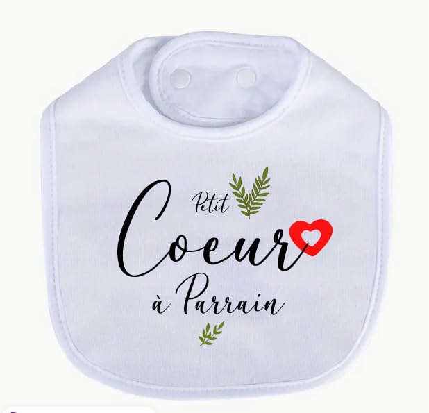 Bavoir Naissance Marraine Personnalisé Cadeau Bébé Parrain