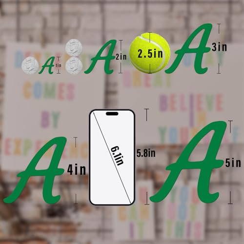 Image of 730 Pieces 10 Sheets Letter Stickers,Self Adhesive Waterproof Mailbox Numbers Stickers,Alphabet Decals for DIY,Bulletin Board,Window,Door,Sign,Bike,Car,Laptop,Scrapbook (Green, 1 Inch)