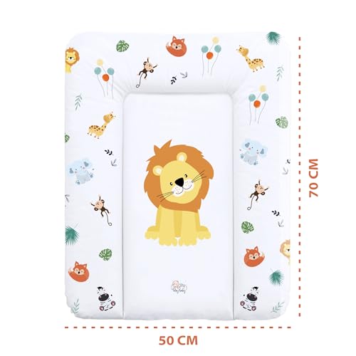 Miniatura 2 de Cambiador Bebe 70x50 Cm - Colchon Impermeable Portátil Para Comoda O Lavadora Cojin Muda Cómoda Trocador Fraldas Colchón Colchoneta Fácil De Limpiar Motivo Safari