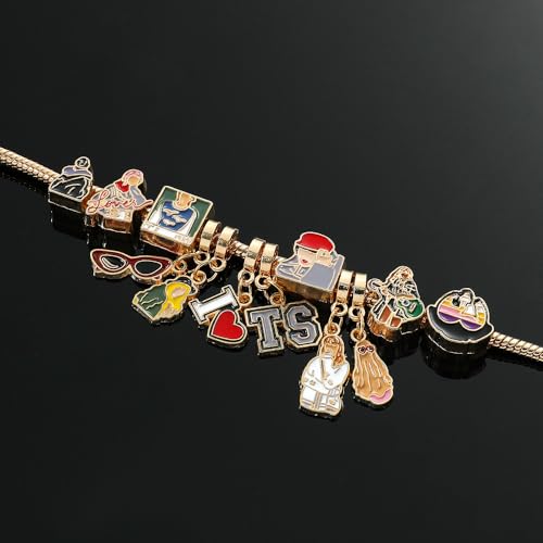 Image of Famous Pop Female Singer Bracelet Blind Box Set - Creative Metal Tay lor Bracelet, Birthday, Christmas Gift for Fans, Female Friends, Collectible Souvenir (C Bracelet Set)