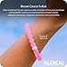 Lokai Silicone Beaded Bracelet for Breast Cancer Awareness - Light Pink, (Large, 7 Inch Circumference) - Silicone Jewelry Fashion Bracelet Slides-On for Comfortable Fit for Men, Women & Kids