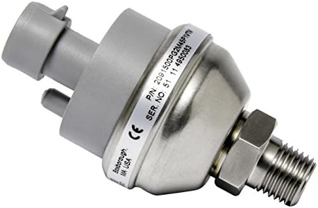 Setra Systems 2091100PG2M1102 Model 209 Industrial Pressure Transducer, Gauge Pressure, Rugged Low Pressure, Robust Design, Reliable 0-100 psig, 1/4" NPT Male, 4-20 mA, 2