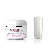 FARBINTENSIVER GLITZEREFFEKT: Glitzer UV Gel mit hoher Dichte an Glitzerpartikeln - ein echter Hingucker als Fullcover Design oder auf French-Tips