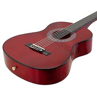 Tiger CLG4-RD Guitare Classique 3/4 Rouge - Les Beatles, Paul McCartney, John Lennon, RIngo Starr, George Harrison Tiger CLG4-RD Guitare Classique 3/4 Rouge – Image 2