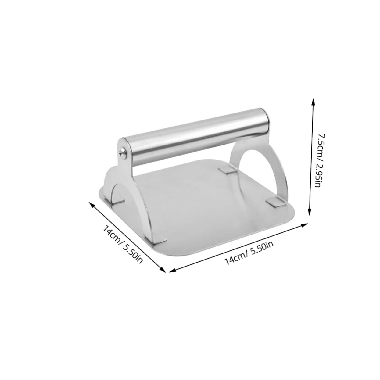 SOLUSTRE Stainless Steel Burger Press Tool Heavy Duty Meat Smasher for Griddle Cooking Non Stick Design Compact Easy to Use for Homemade Burgers and Family Gatherings