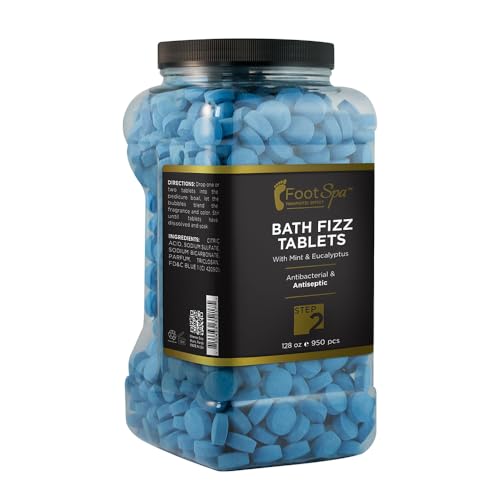 FOOTSPA - Bath Fizz, Mint & Eucalyptus - Soothing Aromatherapy for Relaxation - 128 Ounces