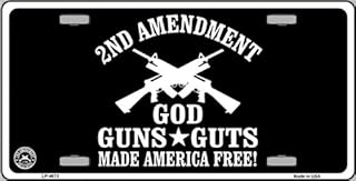 God, Guns, Guts Novelty Vanity License Plate Tag Sign