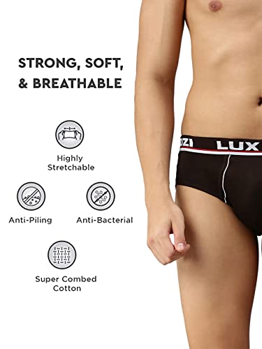 Image of Lux Cozi Bigshot Men's Pack of 2 Brown & Dark Grey Cotton Brief (Size : 85cm)