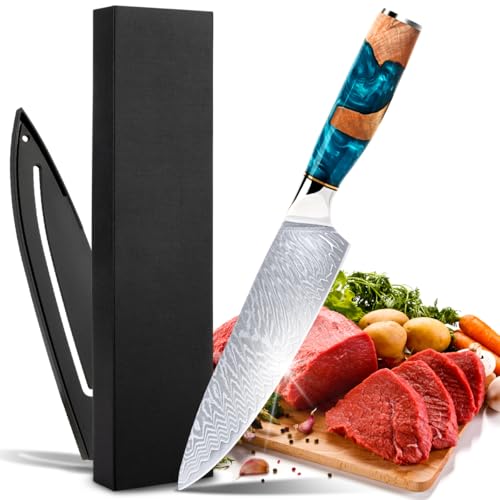 Listado de Cuchillo chef del mes. 44 Cuchillos Chef,Cuchillo Para Chef Acero Damasco,Profesional Afilado Con Alto Contenido Cuchillo De Cocina,Mango ErgonóMico, Cuchillo De Cocina Multiusos Superior Para El Hogar Y...
