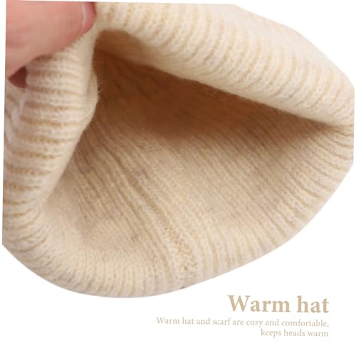 Gorro caliente para niño con bufanda integrada en fibra de punto 6