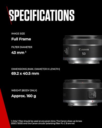 Canon RF 50mm F1.8 STM Lens | Compact and Lightweight, Fast F1.8 Aperture, Compatible with all Canon EOS R Series Cameras, Black - Image 5