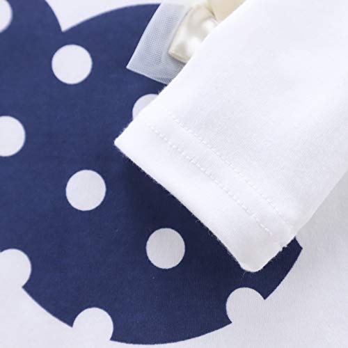 Whbfrg Baby Girl Clothes, 2 Pieces Long Sleeved Cute Toddler Infant Outfits Kids Tops And Pants Set(18-24 Months,Blue) #TOP3