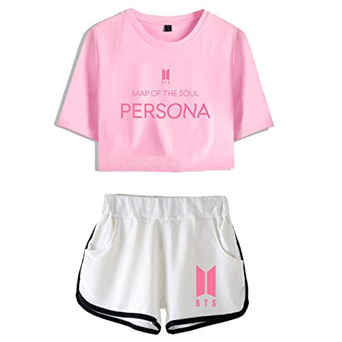 Aopostall Kpop Shirt and Short Set New Album Map of The Sou Persona Jimin Jungkook Suga V T-Shirt and Shorts Suit