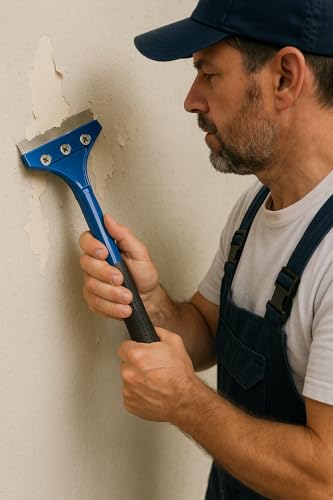 GREEN HOME | Stachelwalze 150 × 500 mm mit Teleskopstiel & Tapetenschaber | Profi Renovierset zum Perforieren & Entfernen von Tapeten | Igelwalze, Nagelroller, Tapetenigel, Stachelroller