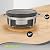 AUPLEX Round Japanese Hibachi Yakitori Charcoal Grill, Small Handmade Tabletop Cecamic BBQ Grill for Indoor/Outdoor Camping w/t Bamboo Heat Shield, Gift for Thanksgiving Christmas -14“