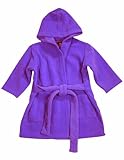 WXY - Baby Girls Hooded Fleece Robe, Purple 32903-9-12Months